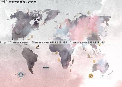 File tranh gốc PSD Buc tuong nen hong hac rung nhiet doi Bac Au 157 còn nguyên layer