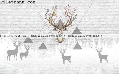 File PSD Buc tuong nen hong hac rung nhiet doi Bac Au 160 (gốc) tách lớp chi tiết