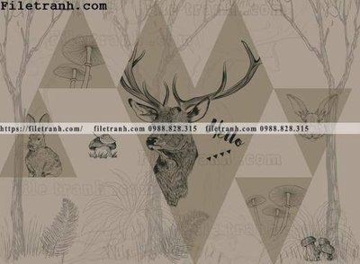 File tranh gốc Buc tuong nen hong hac rung nhiet doi Bac Au 181 chủ đề hiện đại