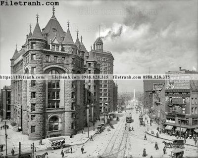 File tranh gốc Buffalo Bank_ 1908 (bản quyền) độc đáo
