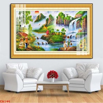 File ảnh File tranh sơn dầu châu âu CA146 (gốc) in decal dán tường