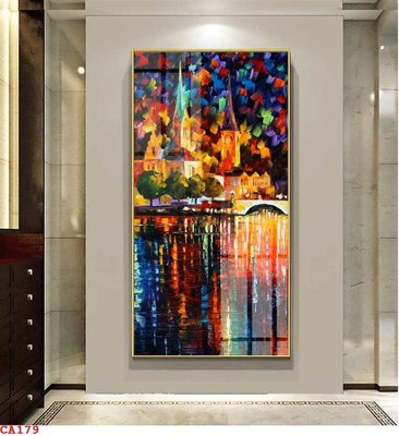 File tranh File tranh sơn dầu châu âu CA179 (gốc) phong cách tối giản