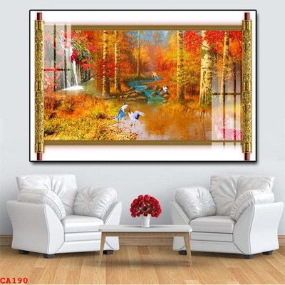 File in trần File tranh sơn dầu châu âu CA190 (file gốc) hoa văn 3D