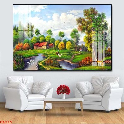 File in trần File tranh sơn dầu châu âu CA215 (bản gốc) mây trời