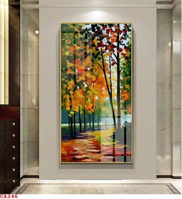 File tranh File tranh sơn dầu châu âu CA246 (gốc) in trên kính