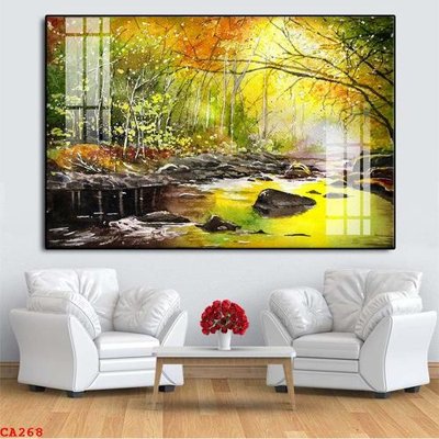 File gốc in mica File tranh sơn dầu châu âu CA268 chất lượng