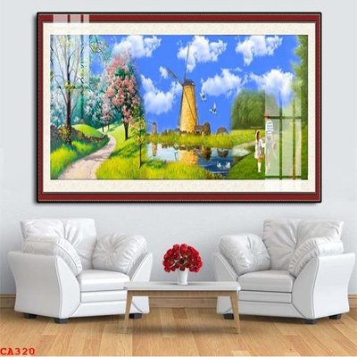 File PSD File tranh sơn dầu châu âu CA320 (gốc) cho in quảng cáo