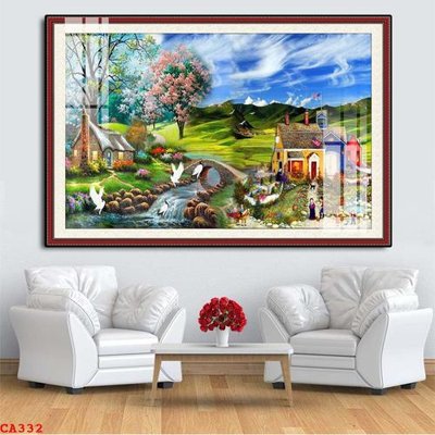 Ảnh gốc File tranh sơn dầu châu âu CA332 (siêu chi tiết) để in ấn