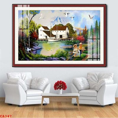 File PSD File tranh sơn dầu châu âu CA347 (gốc) cho in quảng cáo