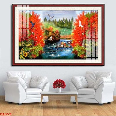 File in trần File tranh sơn dầu châu âu CA353 (file gốc) xuyên sáng