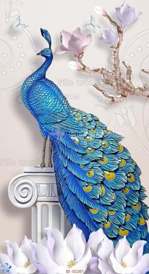 File gốc File gốc tranh chim công CC107 (dành cho trang trí nội thất)