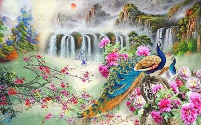 File gốc in ấn File gốc tranh chim công CC13 (sẵn sàng tải về)