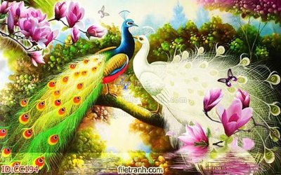 Tải file gốc File gốc tranh chim công CC194 (bản PSD) chỉnh sửa được