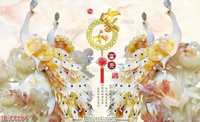 Tải file tranh File gốc tranh chim công CC204 (ảnh gốc) ngay