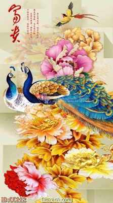 Download file gốc File gốc tranh chim công CC212 (in mica) logo