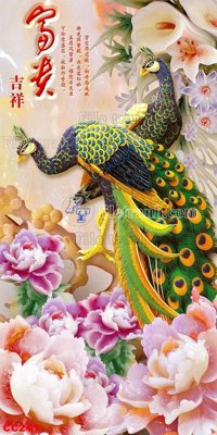 Mua file ảnh gốc File gốc tranh chim công CC241 (chất lượng cao)