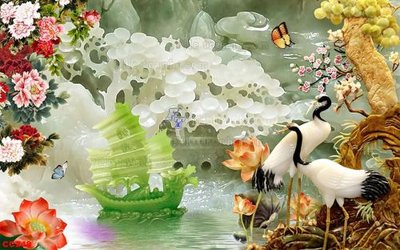 Hình ảnh file gốc in trần nhà File gốc tranh chim công CC248