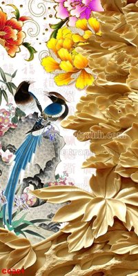 File gốc File gốc tranh chim công CC261 (phong cách) cổ điển