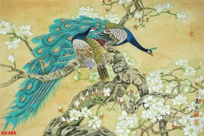 File tranh File gốc tranh chim công CC265 (ảnh gốc) không bị mờ