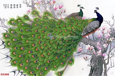 Tải file File gốc tranh chim công CC290 (ảnh gốc) file AI/EPS