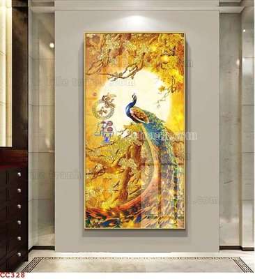 File gốc in ấn File gốc tranh chim công CC328 độ phân giải cao