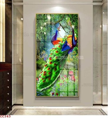 File gốc File gốc tranh chim công CC343 (trang trí) cho phòng khách