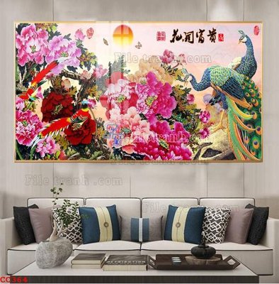 Tải file gốc File gốc tranh chim công CC364 (bản PSD) chỉnh sửa được