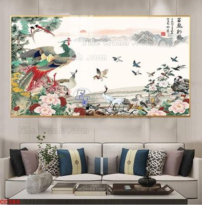 File gốc File gốc tranh chim công CC380 (chủ đề hiện đại) trang trí
