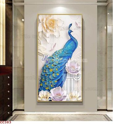 Tải về file gốc File gốc tranh chim công CC383 (chuẩn in ấn)