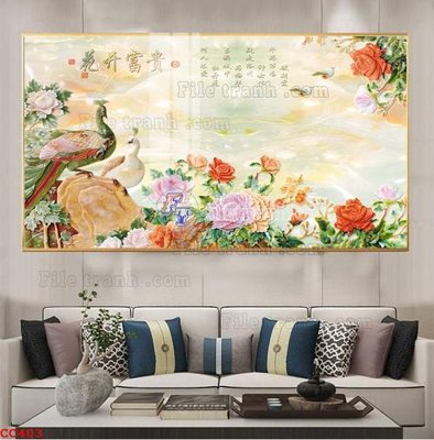 Tệp tin gốc File gốc tranh chim công CC403 (chất lượng cao) File gốc tranh chim công CC403