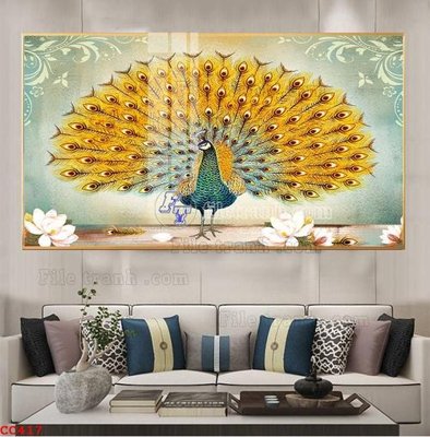 File gốc File gốc tranh chim công CC417 (ảnh rõ nét) để in