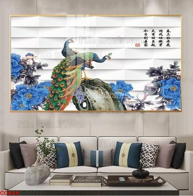 Tải xuống file tranh gốc File gốc tranh chim công CC428 (PSD/TIFF)