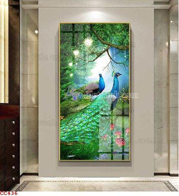 Download file File gốc tranh chim công CC436 (chất lượng in ấn)