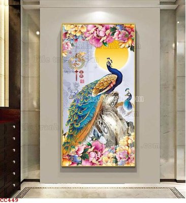 File tranh File gốc tranh chim công CC449 (gốc) chủ đề động vật