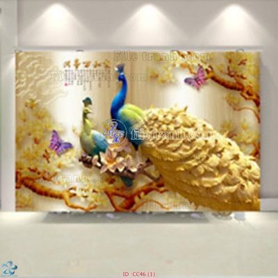 Tải file File gốc tranh chim công CC46 (gốc) làm file tranh quảng cáo