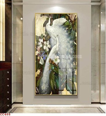 File ảnh File gốc tranh chim công CC488 (gốc) in backdrop sự kiện