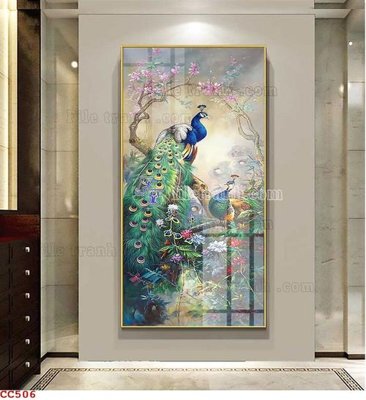 File tranh File gốc tranh chim công CC506 (ảnh gốc) độc quyền