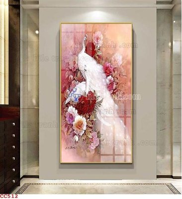 Tải file File gốc tranh chim công CC512 (gốc) làm tranh trang trí