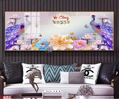 File gốc File gốc tranh chim công CC520 (thiết kế) cho in ấn