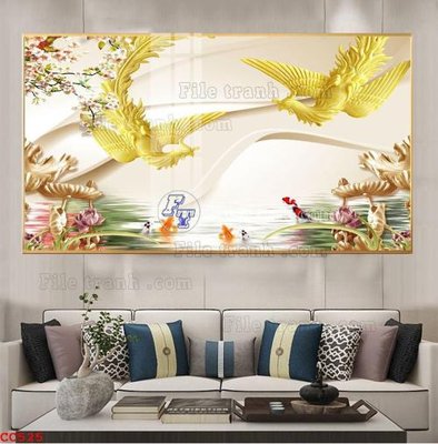 Download file gốc File gốc tranh chim công CC525 (dùng cho in ấn)