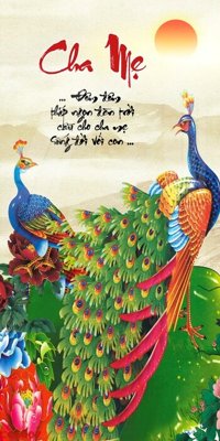 File ảnh File gốc tranh chim công CC6007 (gốc) in Hiflex