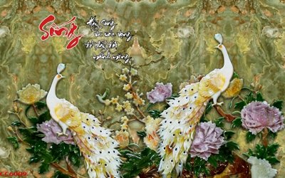 Tải file PSD File gốc tranh chim công CC6009 (nguyên layer) để in