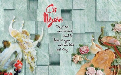 File gốc File gốc tranh chim công CC6016 (in lụa) cao cấp