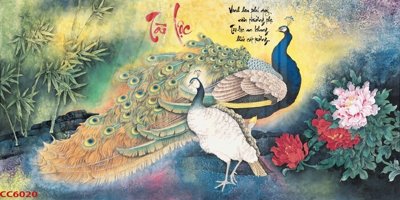 Tệp tin gốc File gốc tranh chim công CC6020 (chất lượng cao) File gốc tranh chim công CC6020