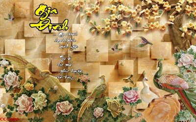 Tải file gốc File gốc tranh chim công CC6034 (in bạt) quảng cáo