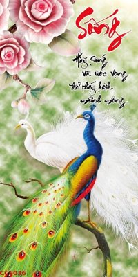 Tải file File gốc tranh chim công CC6036 (ảnh gốc) in tráng gương