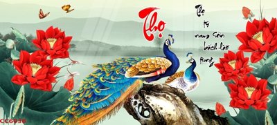 File gốc File gốc tranh chim công CC6038 (PNG) trong suốt (transparent)