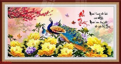 File gốc in ấn File gốc tranh chim công CC6046 độ phân giải cao