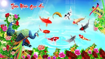 File gốc File gốc tranh chim công CC6077 (chuẩn CMYK) cho nhà in