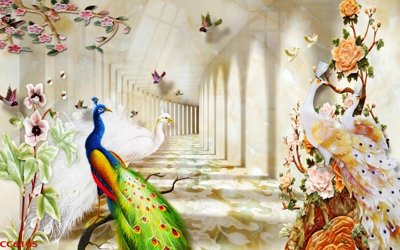 Tải file gốc File gốc tranh chim công CC6105 (bản PSD) gốc